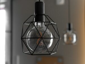 a light bulb with a clock inside of it